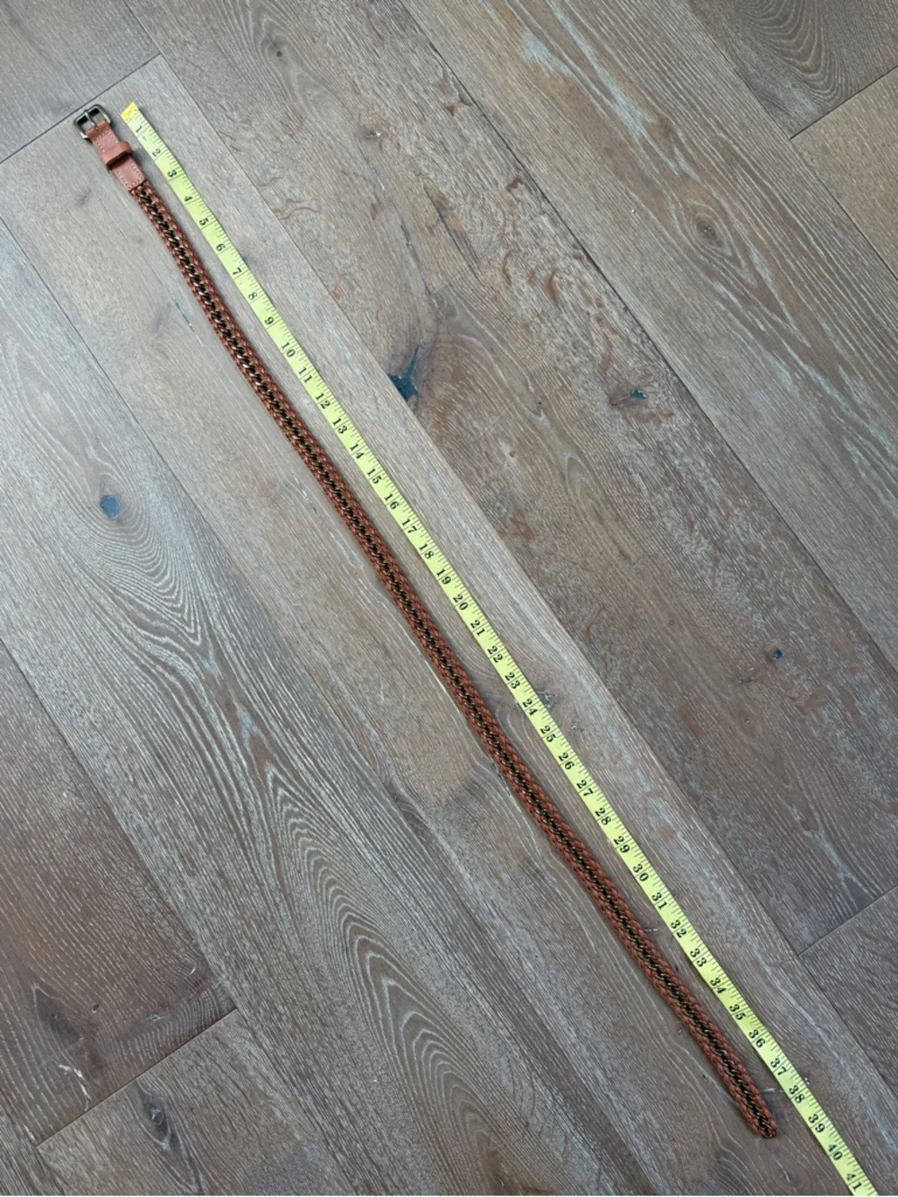 J.CREW Vintage Braided Chainlink Leather Belt - Picture 6 of 6
